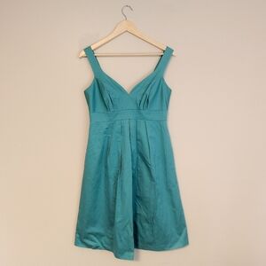 David's Bridal Teal Sweetheart Dress